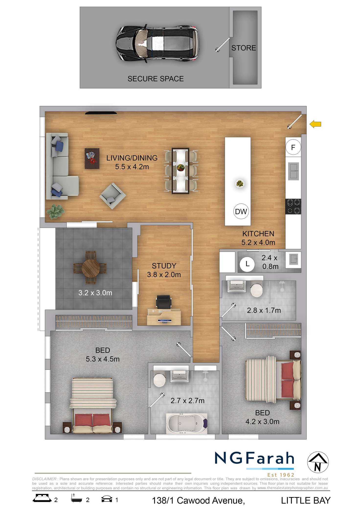 Floorplan of Homely apartment listing, 138/1 Cawood Avenue, Little Bay NSW 2036