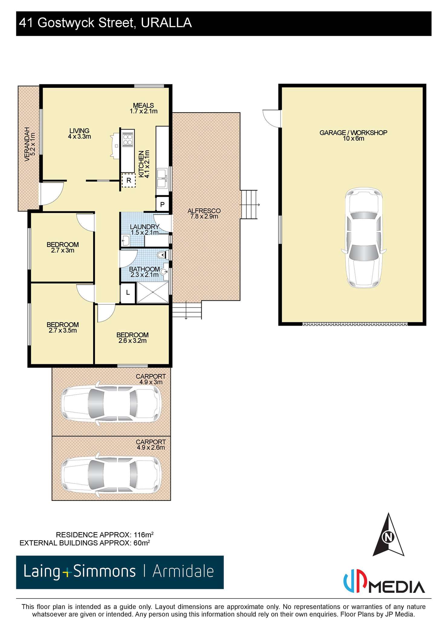 Floorplan of Homely house listing, 41 Gostwyck Street, Uralla NSW 2358