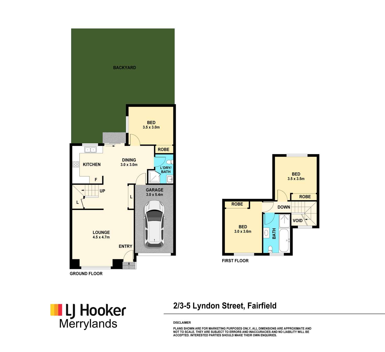 Floorplan of Homely townhouse listing, 2/3-5 Lyndon Street, Fairfield NSW 2165
