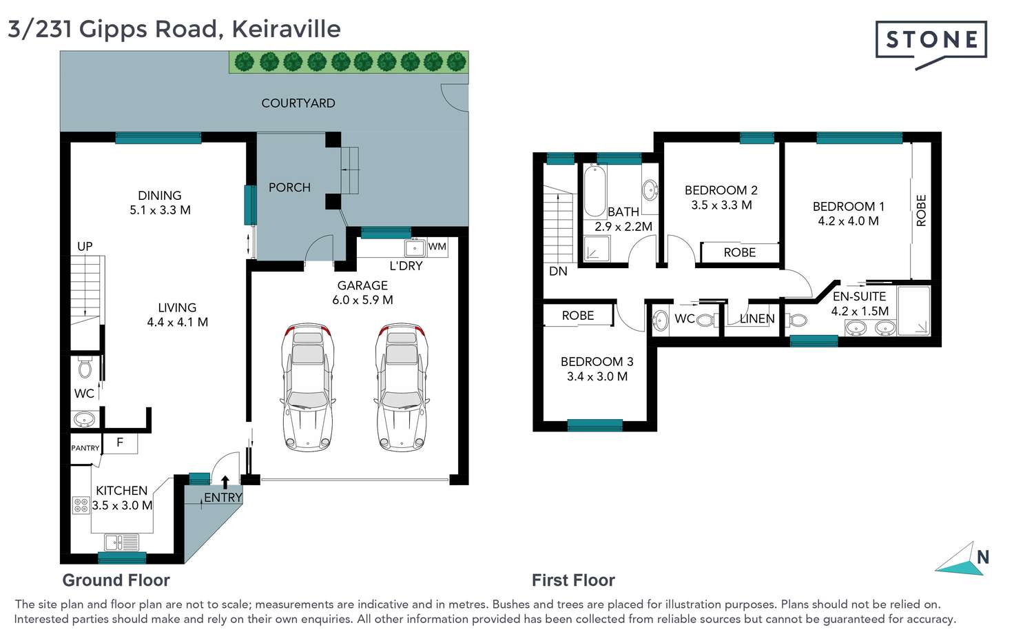 Floorplan of Homely townhouse listing, 3/231 Gipps Road, Keiraville NSW 2500