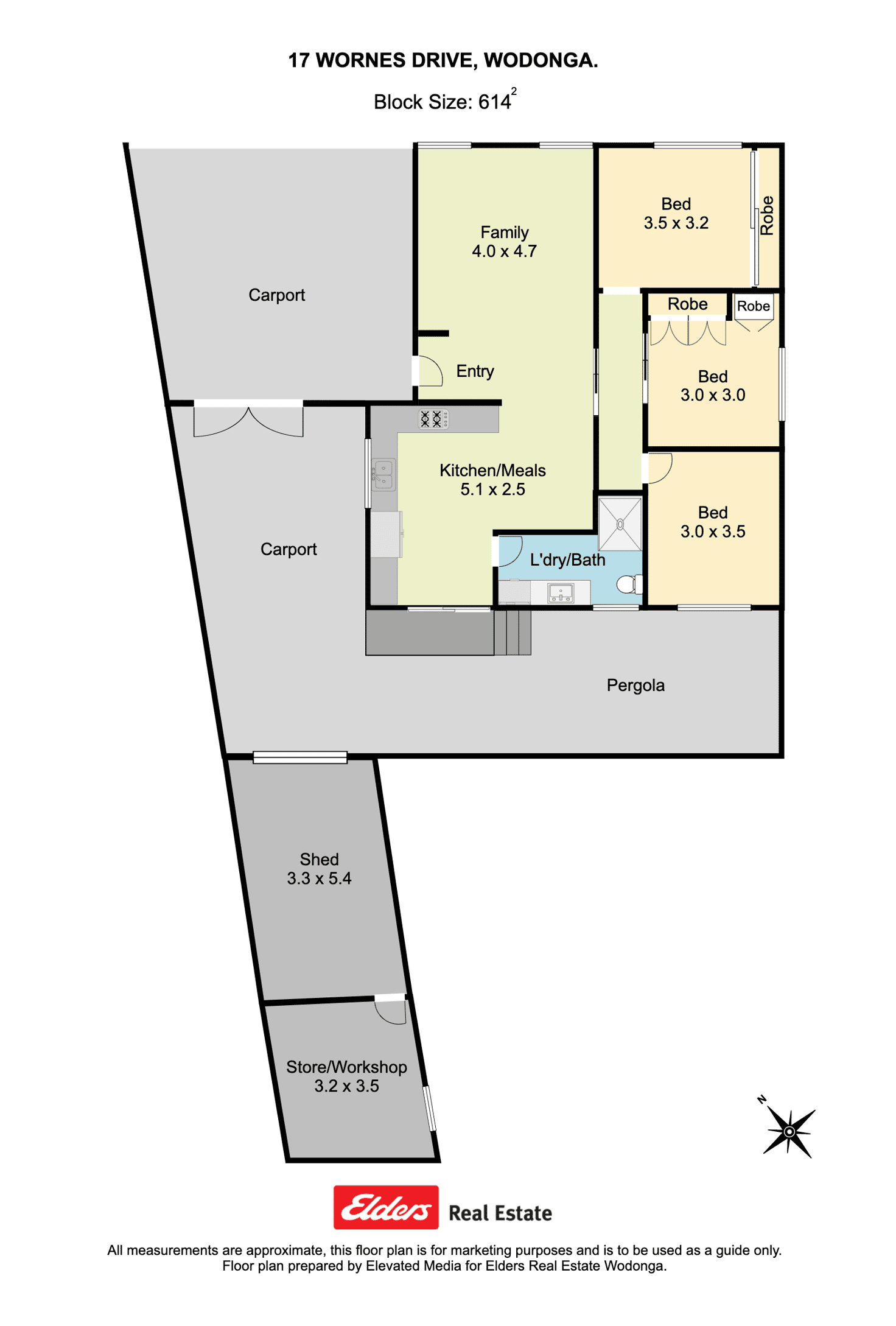 Floorplan of Homely house listing, 17 Wornes Drive, Wodonga VIC 3690