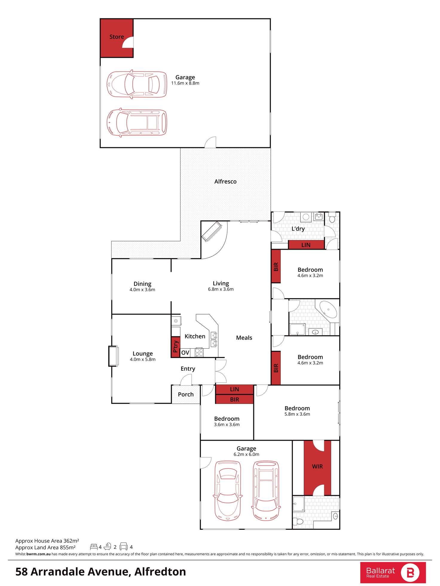 Floorplan of Homely house listing, 58 Arrandale Avenue, Alfredton VIC 3350