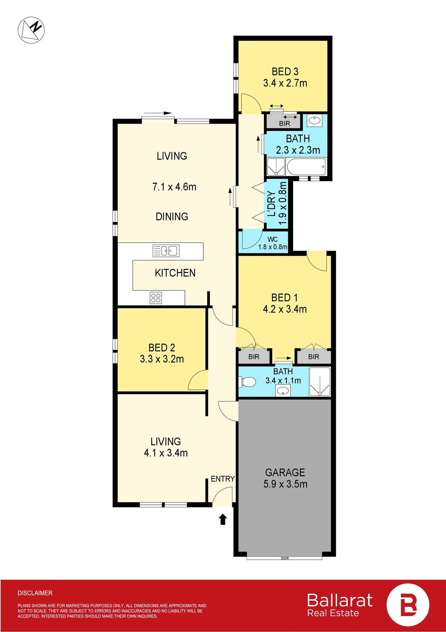 Floorplan of Homely house listing, 106a Sim Street, Black Hill VIC 3350