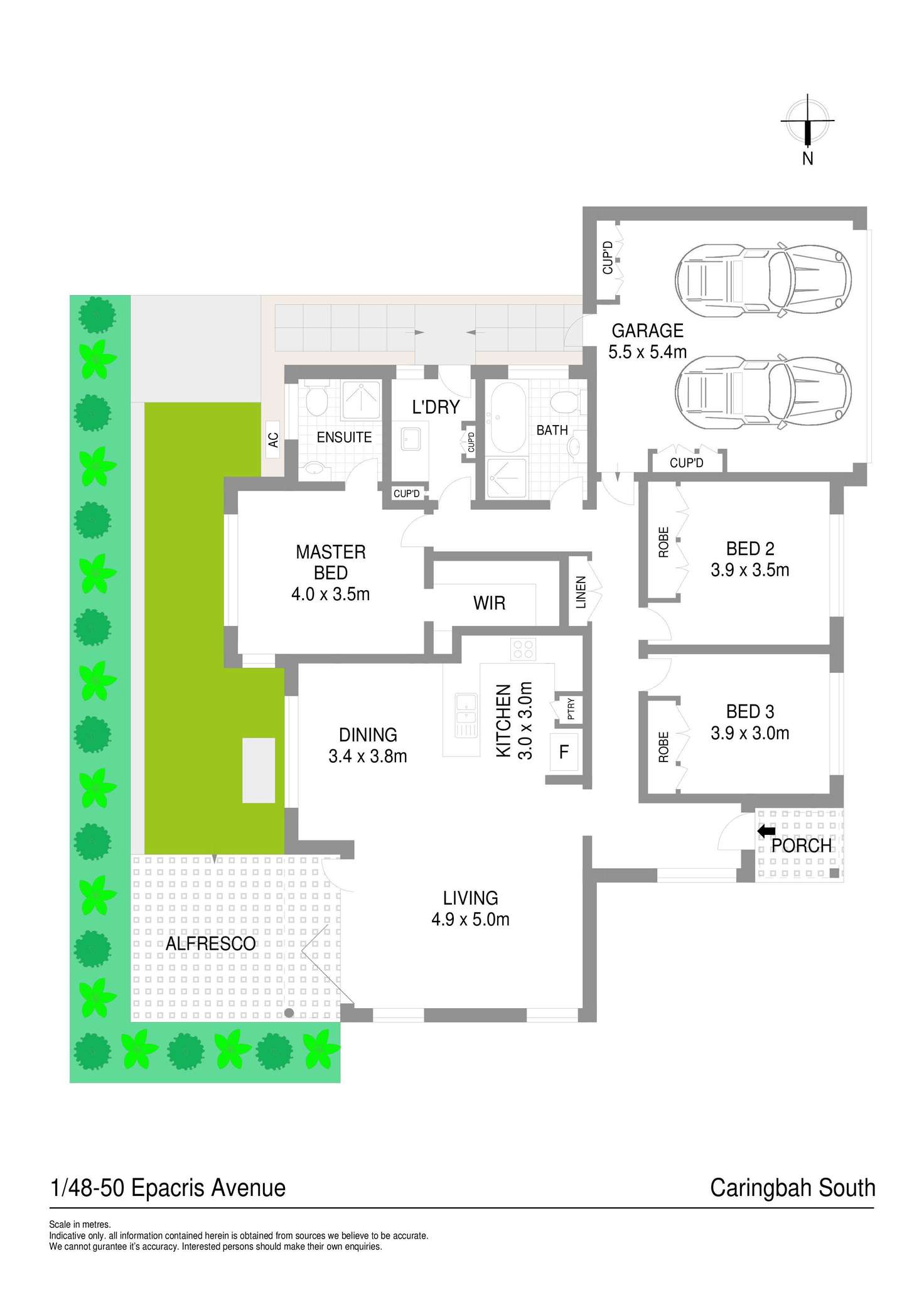 Floorplan of Homely villa listing, 1/48-50 Epacris Avenue, Caringbah South NSW 2229