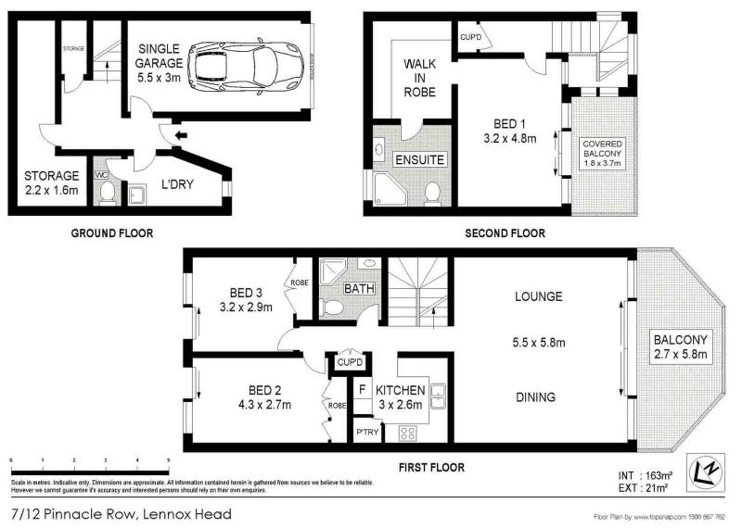 Floorplan of Homely townhouse listing, 7/12 Pinnacle Row, Lennox Head NSW 2478