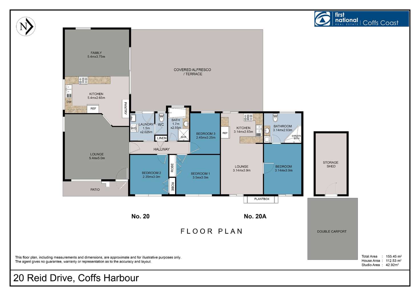 Floorplan of Homely house listing, 20 Reid Drive, Coffs Harbour NSW 2450