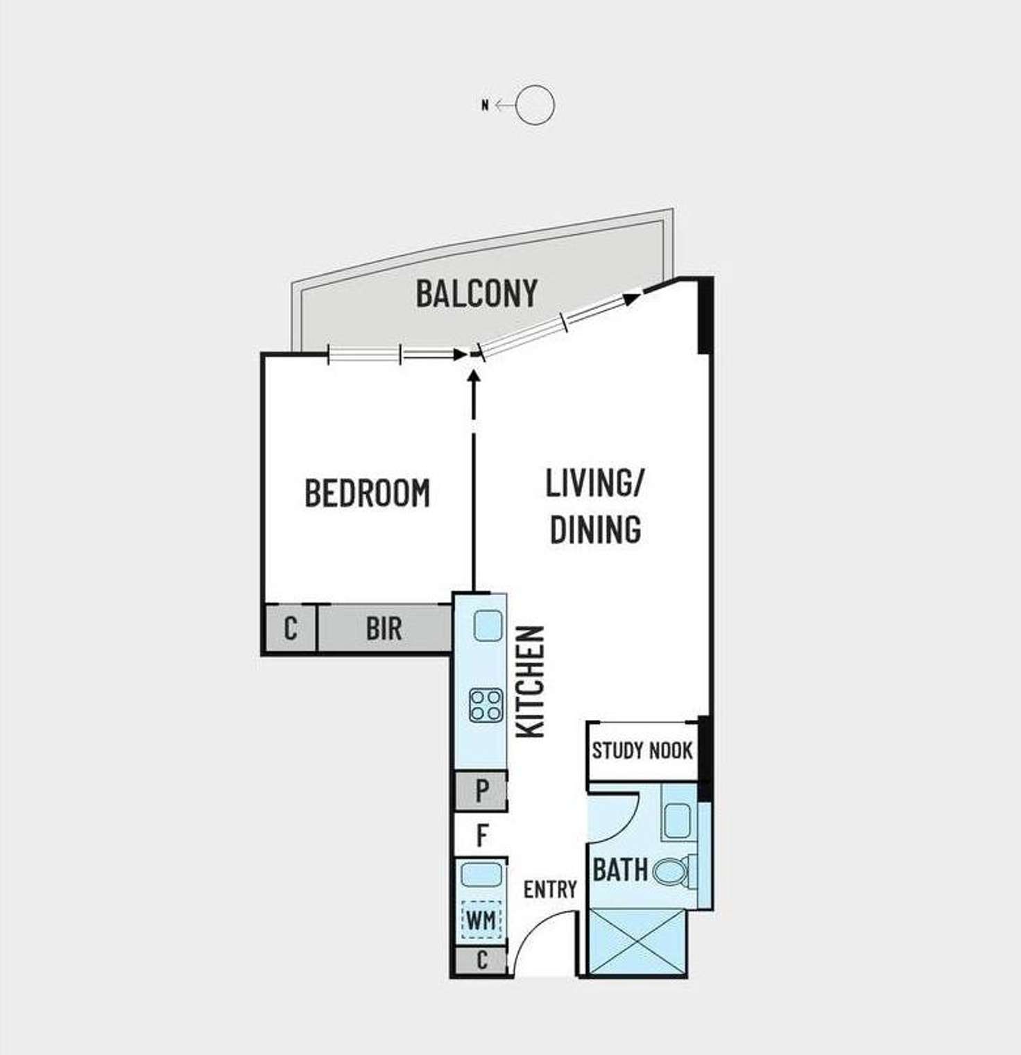 Floorplan of Homely apartment listing, 705/118-120 High Street, Kew VIC 3101