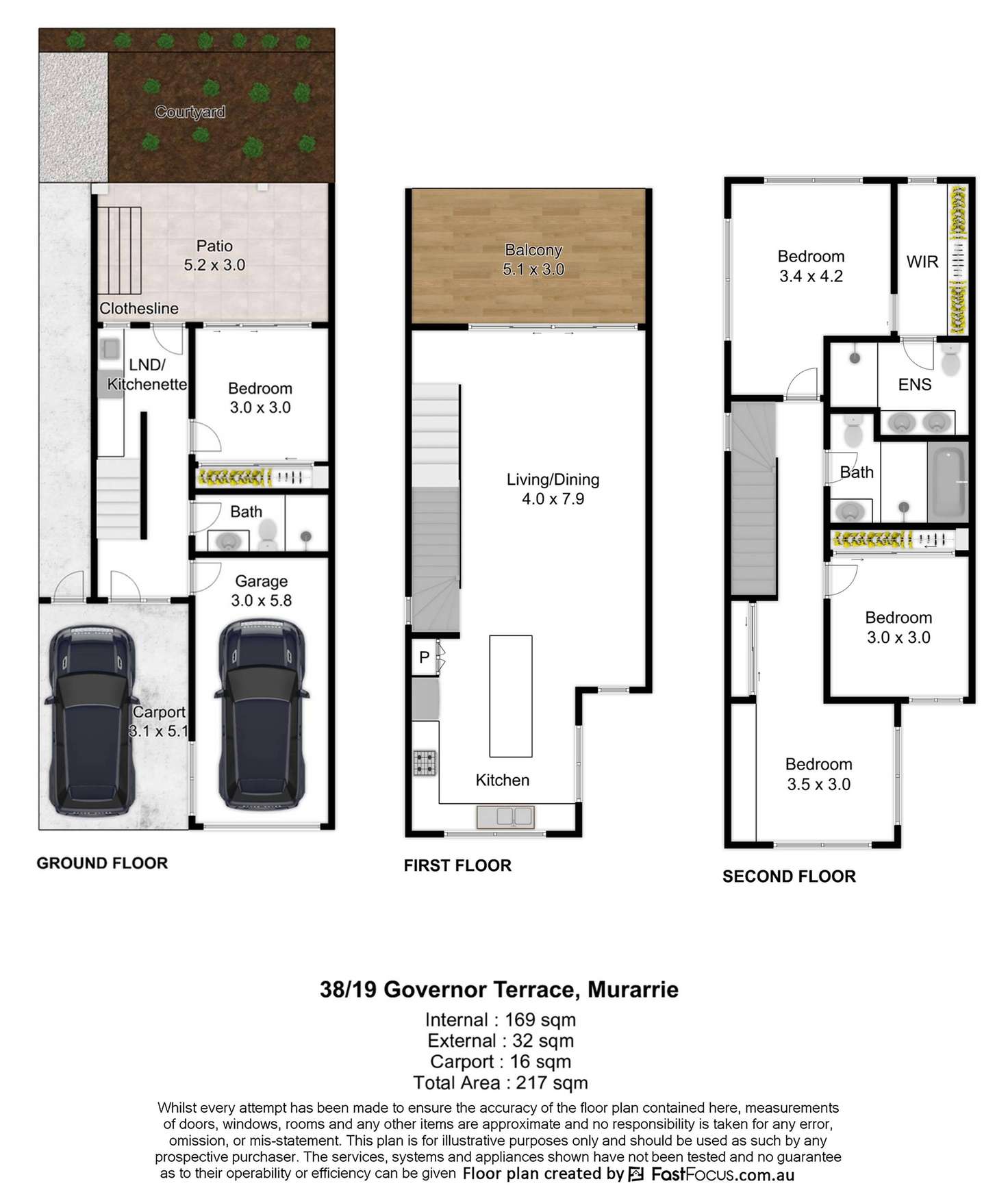 Floorplan of Homely townhouse listing, 38/19 Governor Terrace, Murarrie QLD 4172