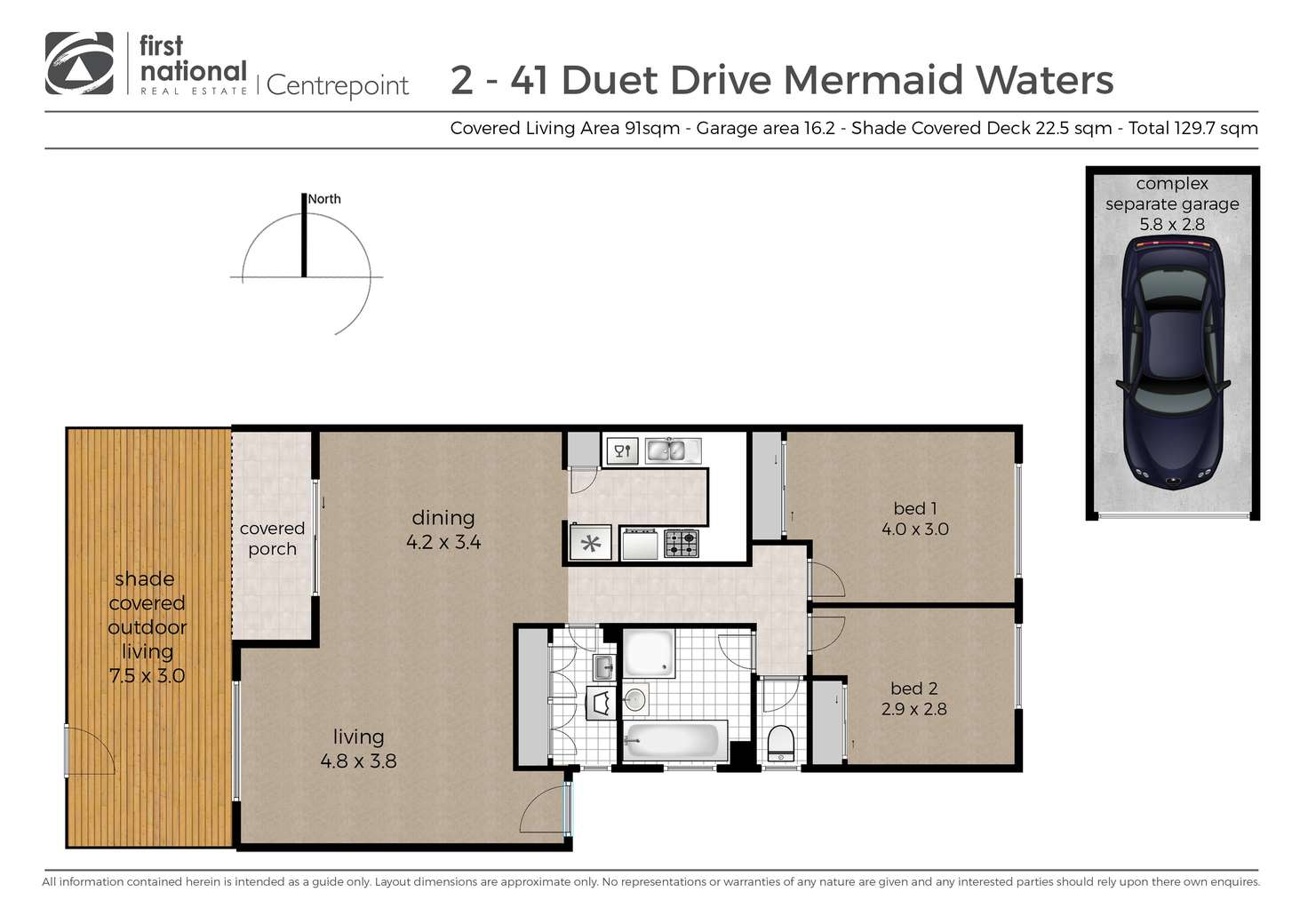 Floorplan of Homely unit listing, 2/41 Duet Drive, Mermaid Waters QLD 4218