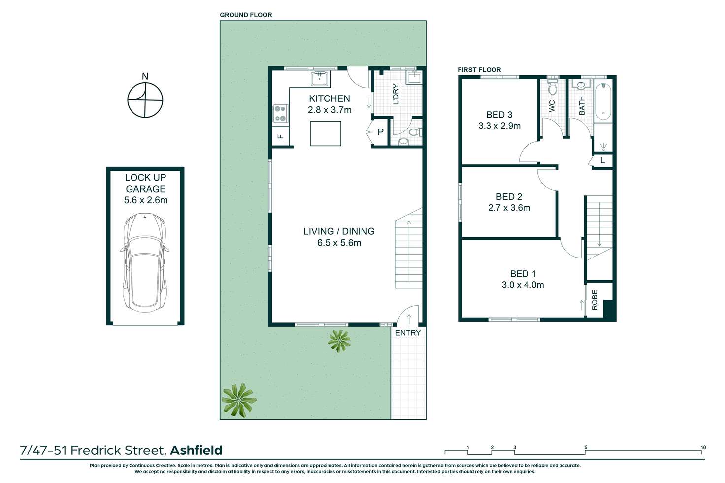Floorplan of Homely townhouse listing, 7/47 Frederick Street, Ashfield NSW 2131