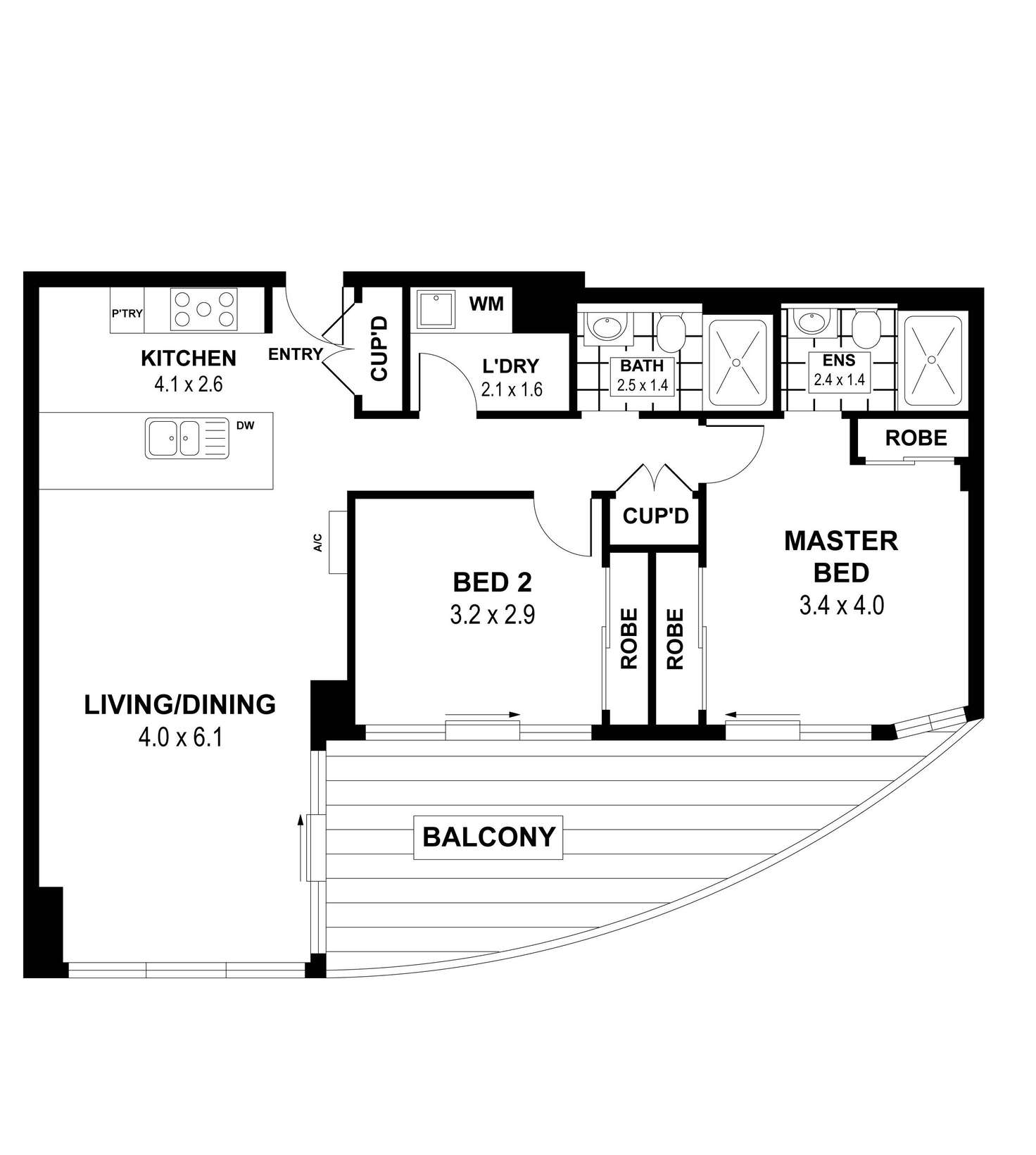 Floorplan of Homely apartment listing, 8-03/10-18 Regent Street, Wollongong NSW 2500