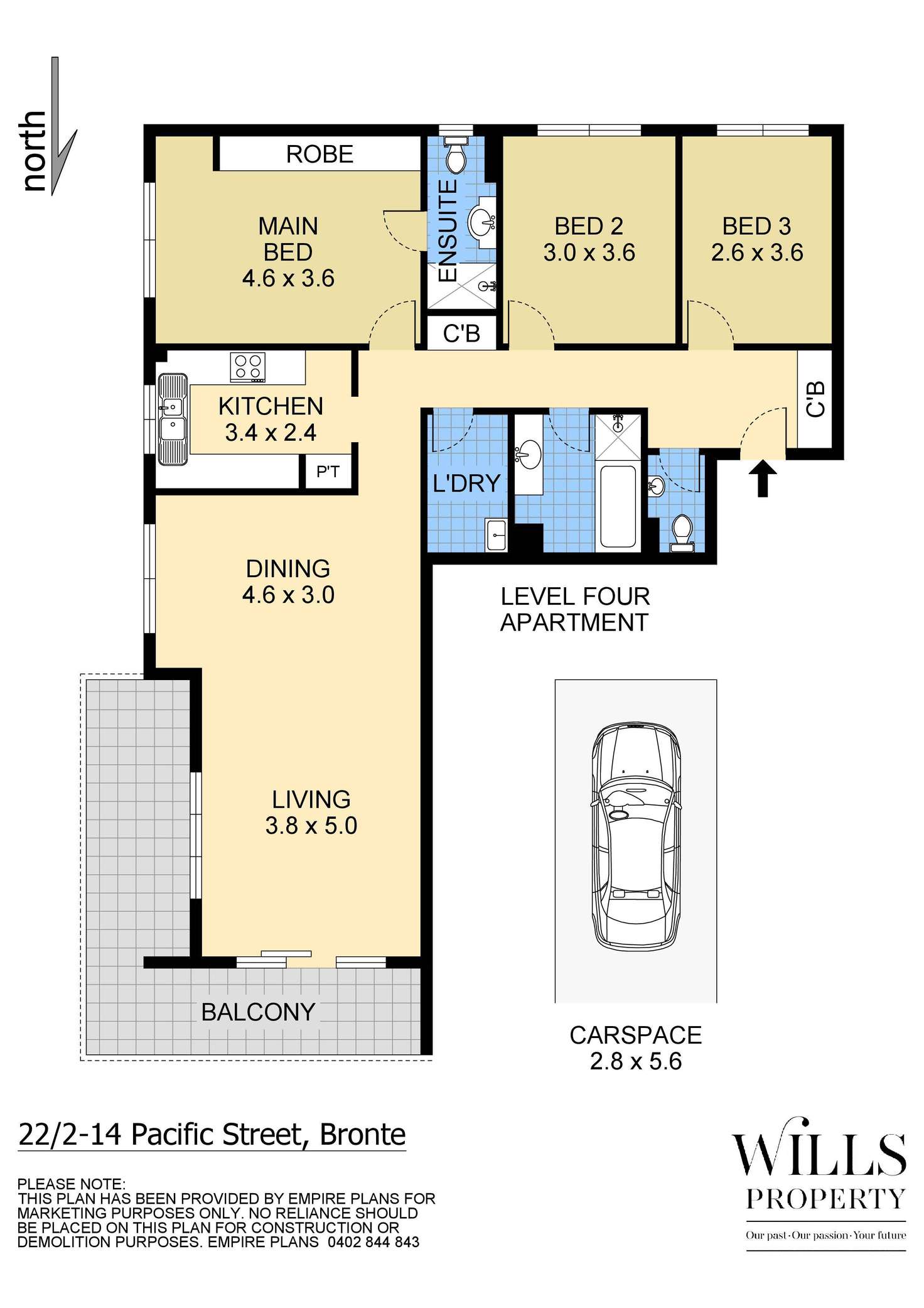 Floorplan of Homely unit listing, 22/2-14 Pacific Street, Bronte NSW 2024