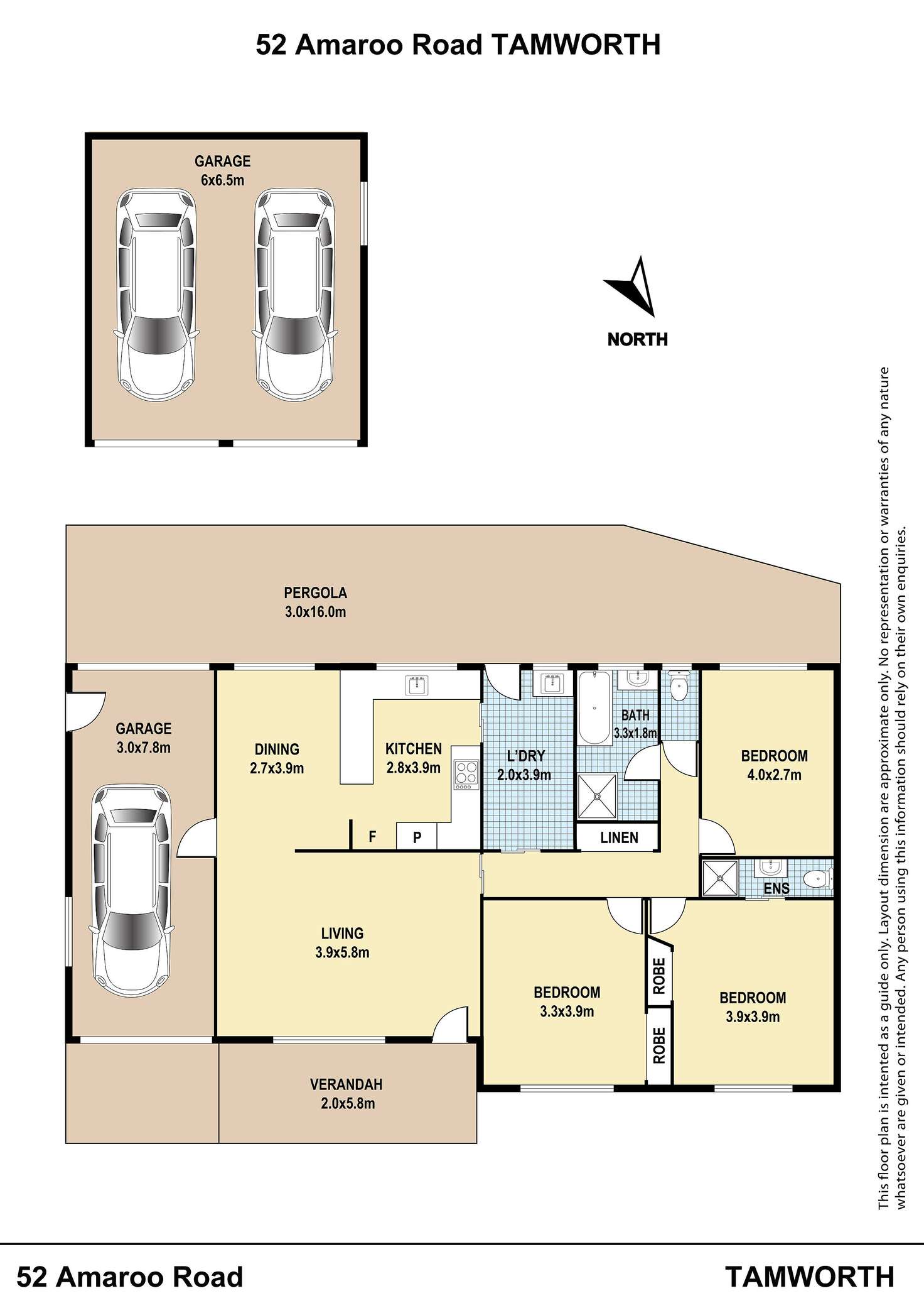 Floorplan of Homely house listing, 52 Amaroo Road, Tamworth NSW 2340