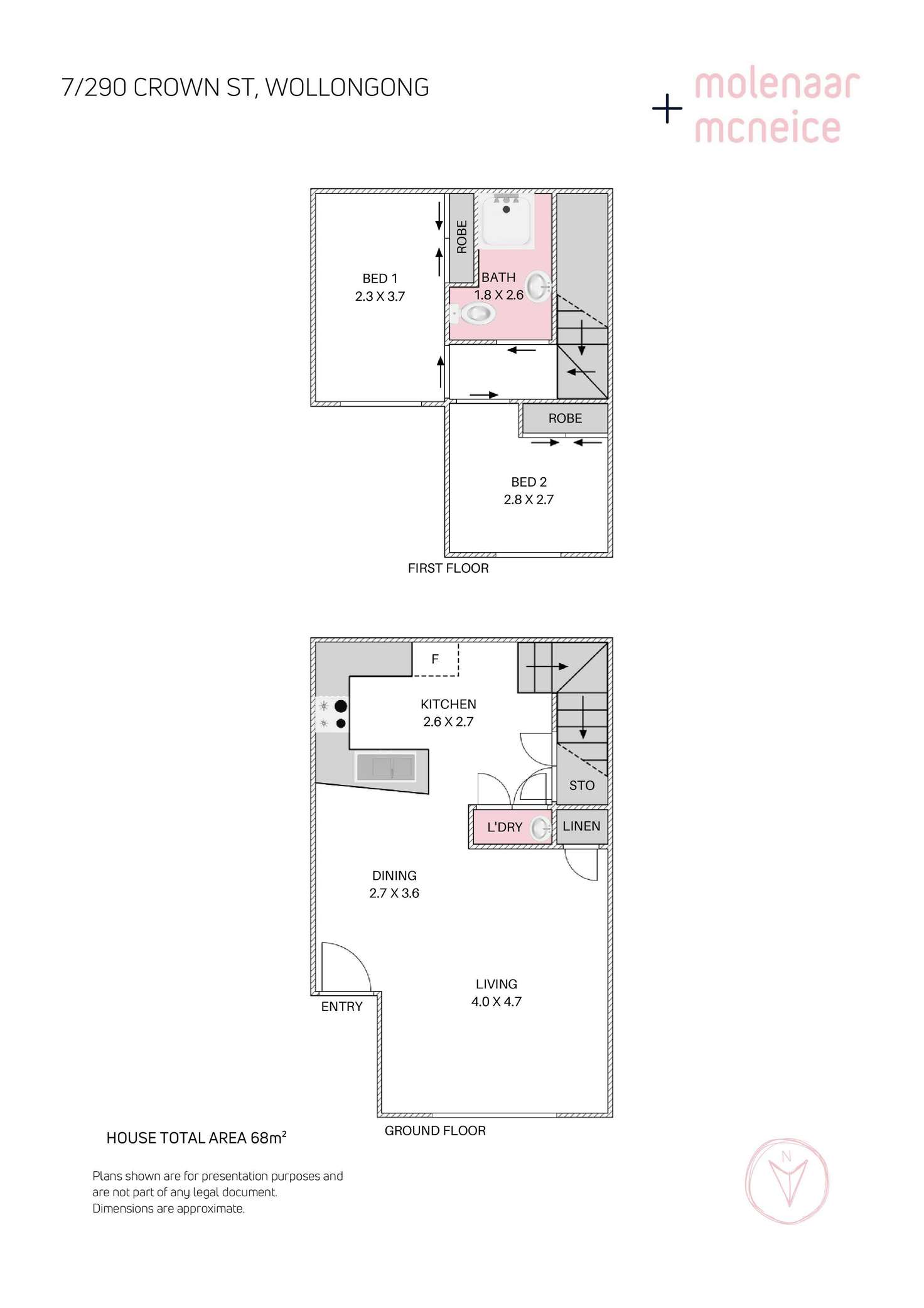 Floorplan of Homely apartment listing, 7/290-294 Crown Street, Wollongong NSW 2500