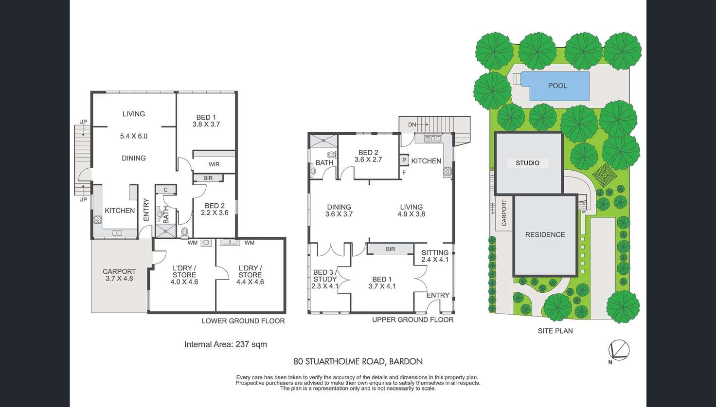 Floorplan of Homely house listing, 80 Stuartholme Road, Bardon QLD 4065