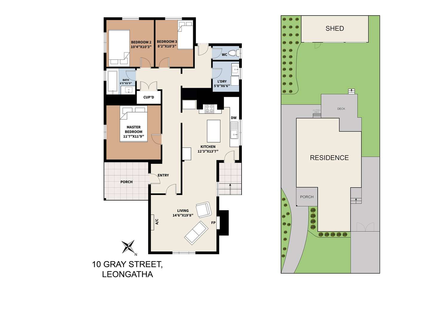 Floorplan of Homely house listing, 10 Gray Street, Leongatha VIC 3953