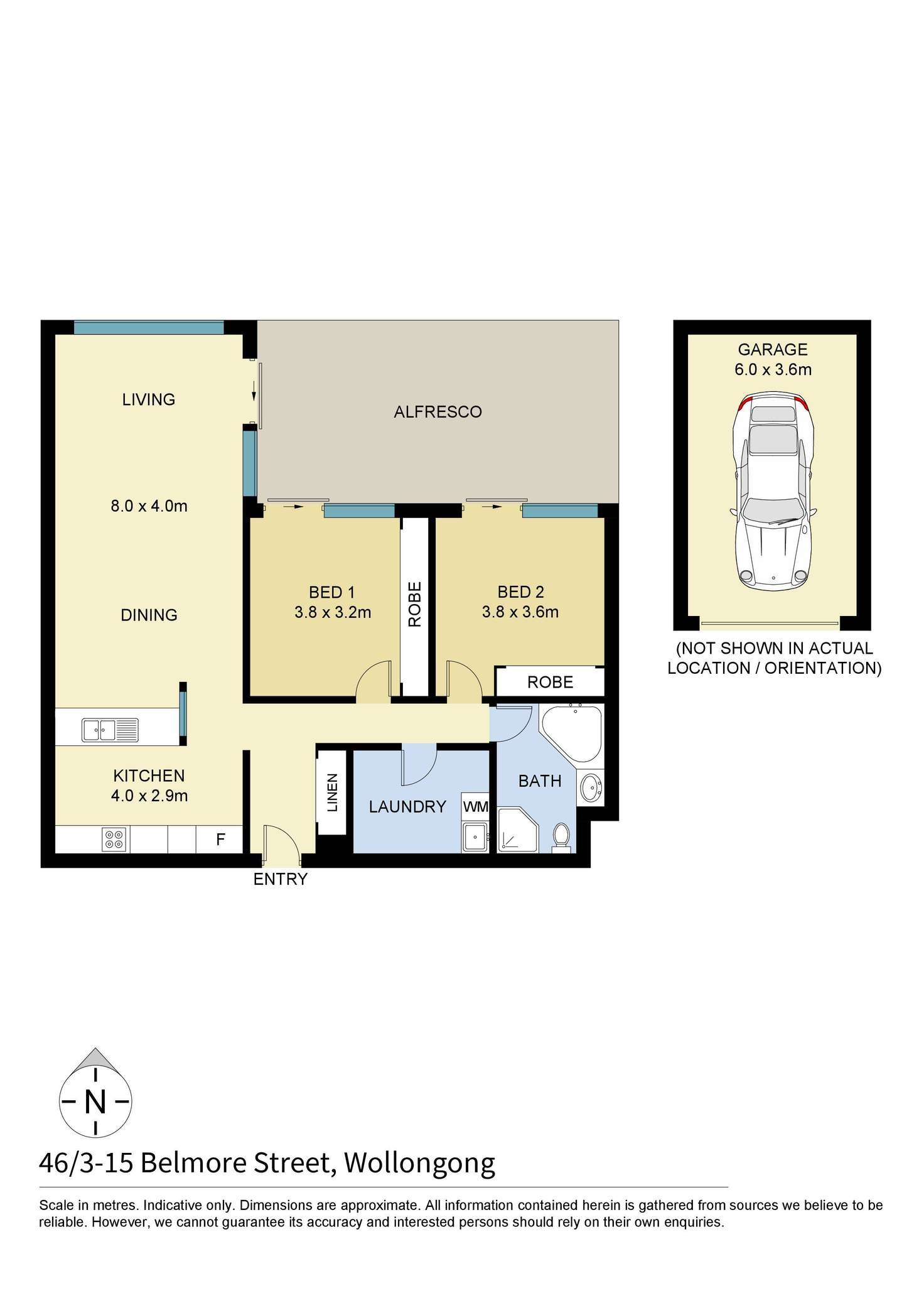 Floorplan of Homely apartment listing, 46/3-15 Belmore Street, Wollongong NSW 2500