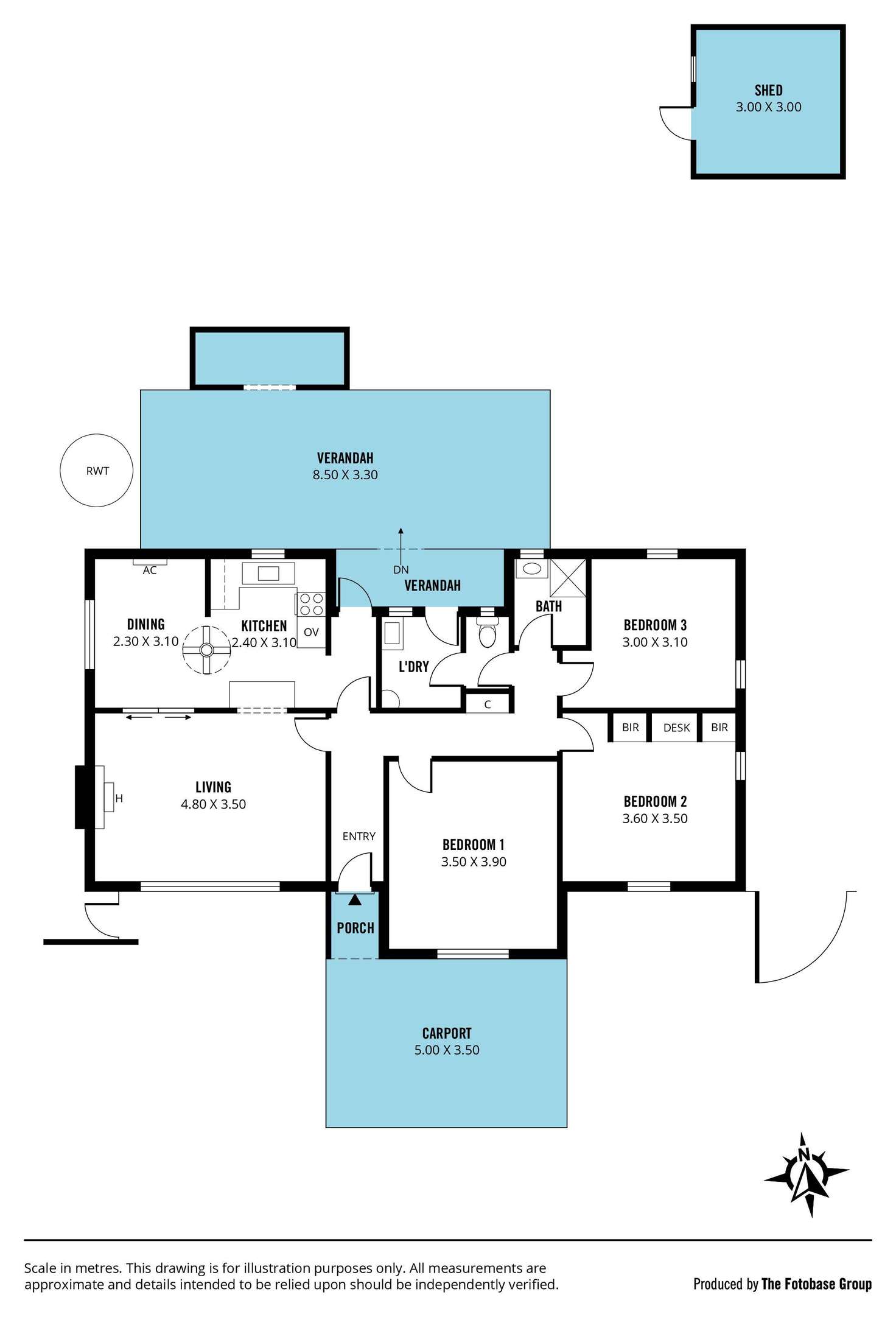 Floorplan of Homely house listing, 7 Rowell Road, Melrose Park SA 5039