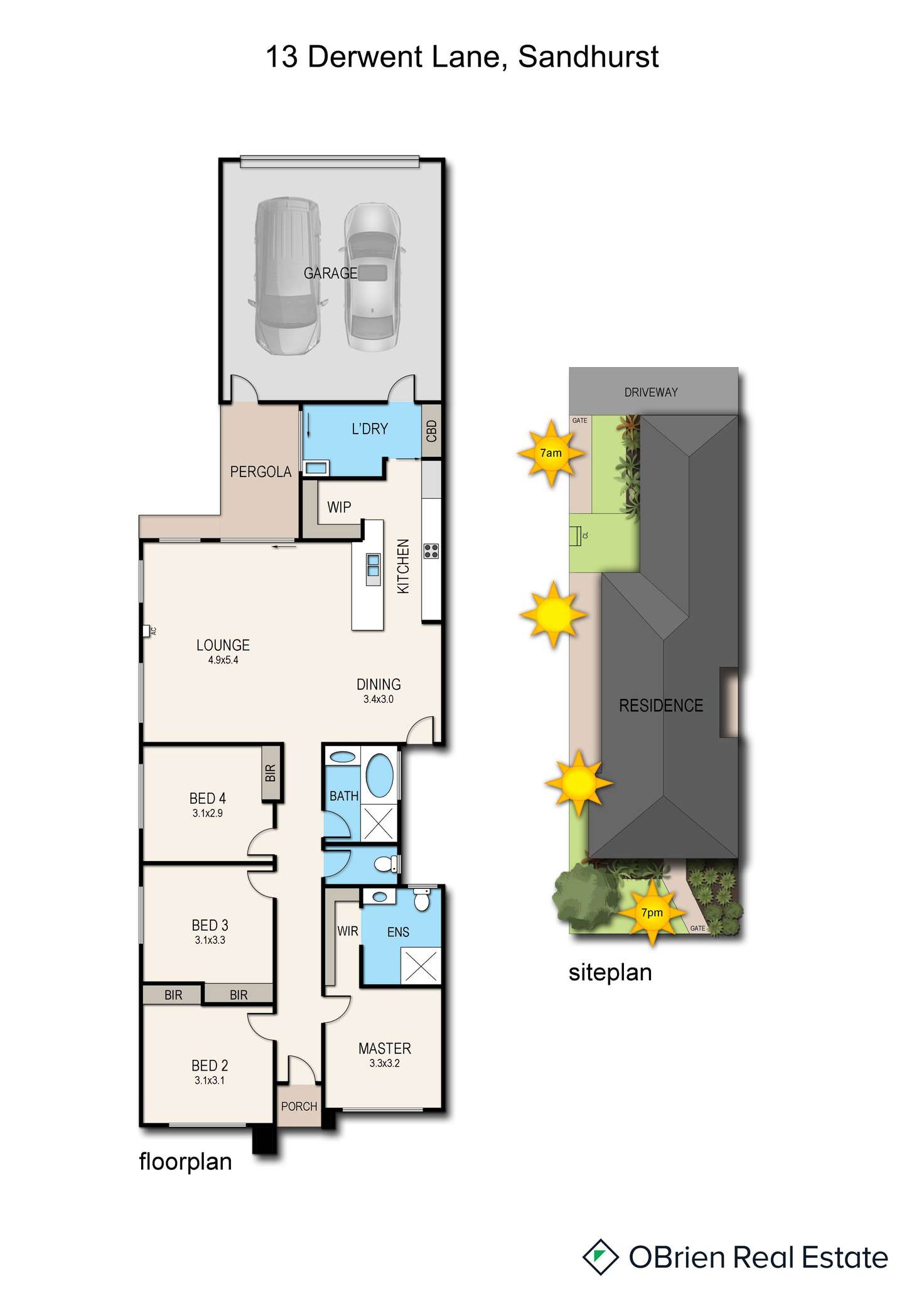 Floorplan of Homely house listing, 13 Derwent Lane, Sandhurst VIC 3977