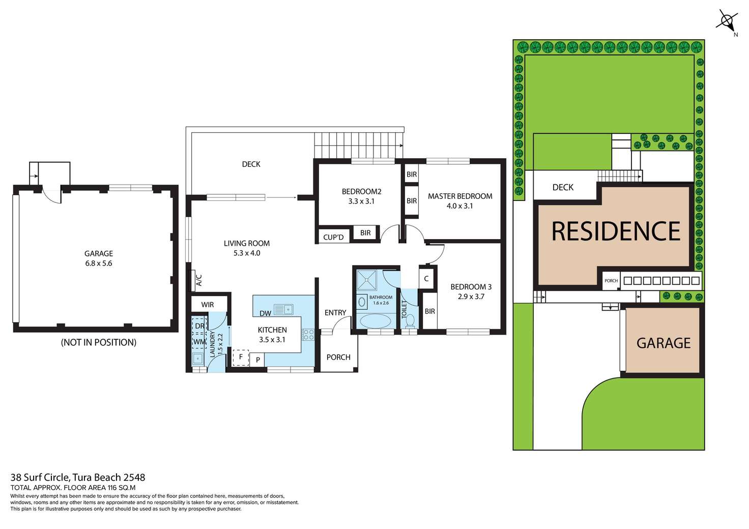 Floorplan of Homely house listing, 38 Surf Circle, Tura Beach NSW 2548