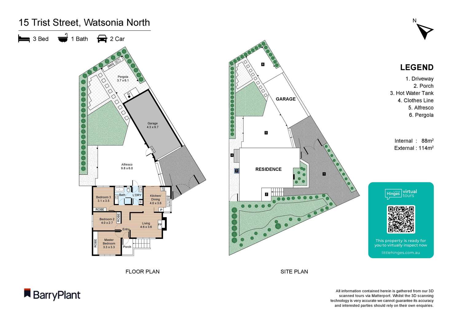 Floorplan of Homely house listing, 15 Trist Street, Watsonia North VIC 3087