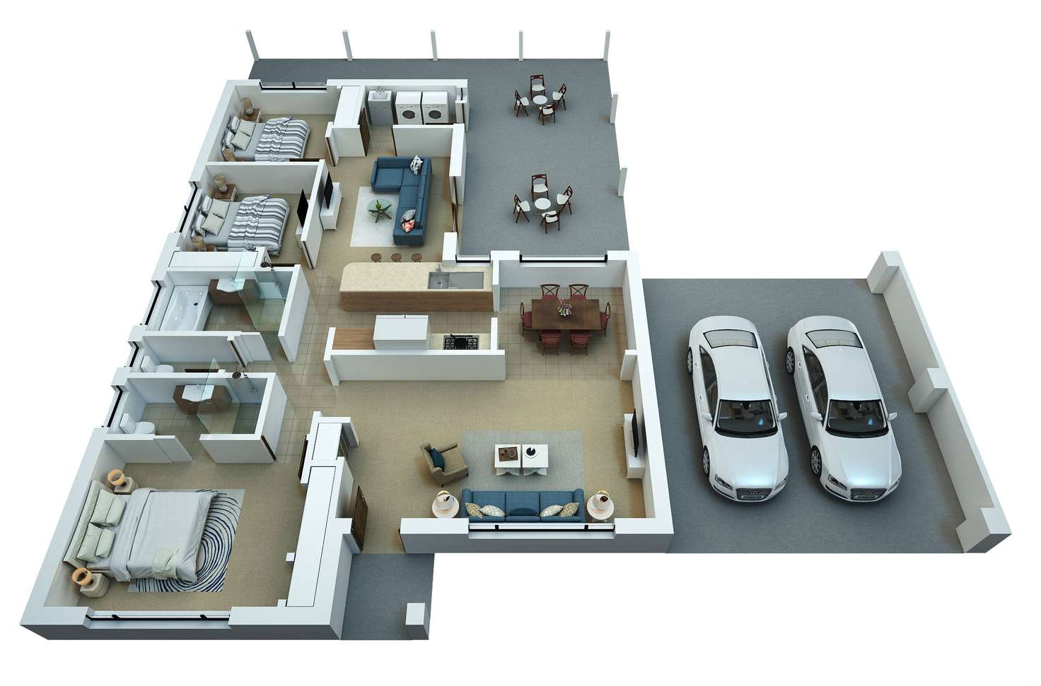 Floorplan of Homely house listing, 6 Azure Drive, Wodonga VIC 3690