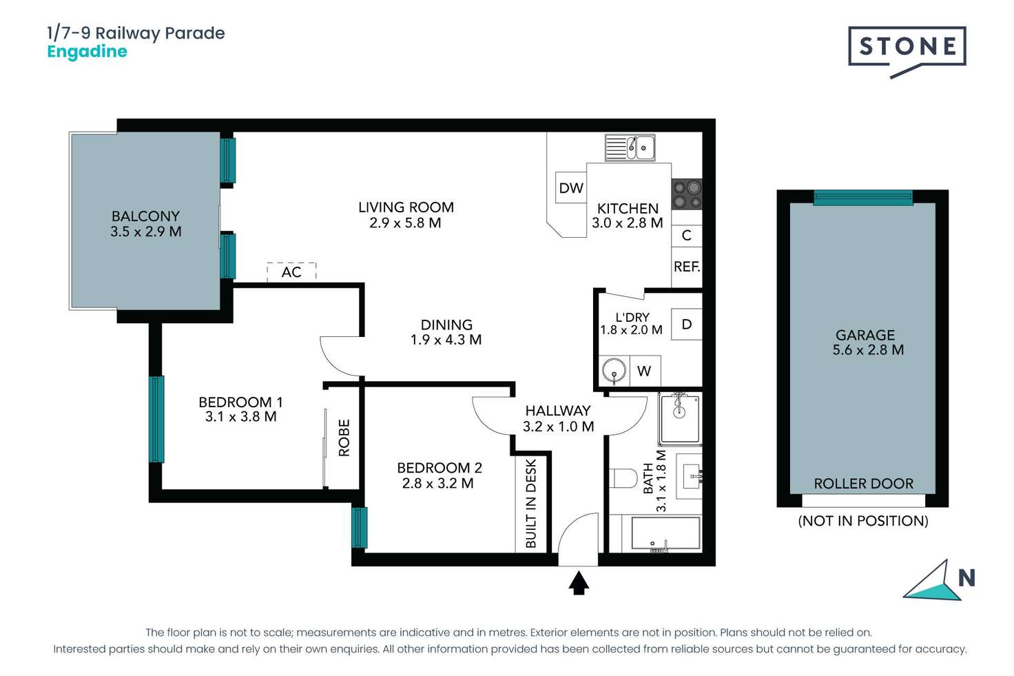 Floorplan of Homely apartment listing, 1/7-9 Railway Parade, Engadine NSW 2233