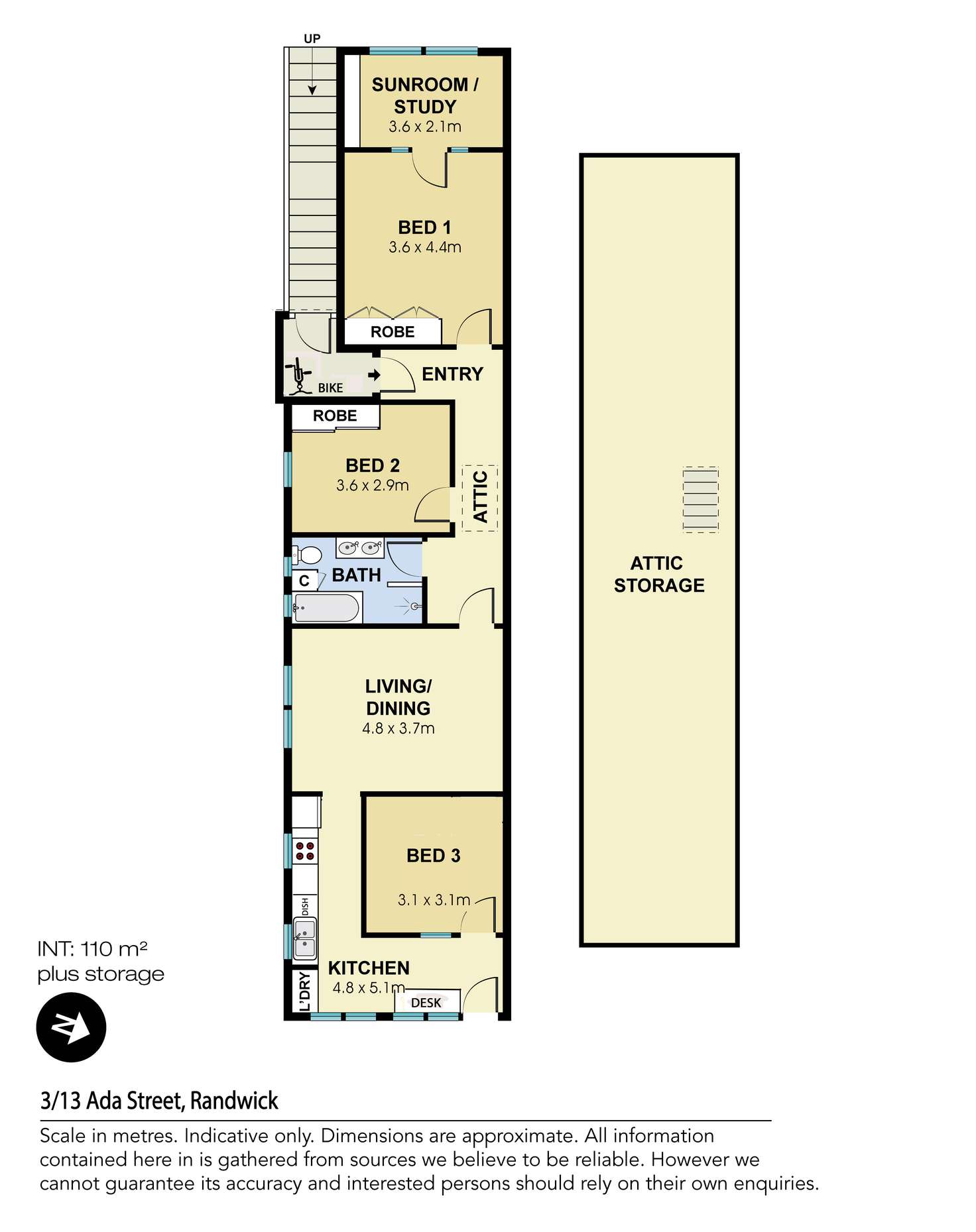 Floorplan of Homely apartment listing, 3/13 Ada Street, Randwick NSW 2031