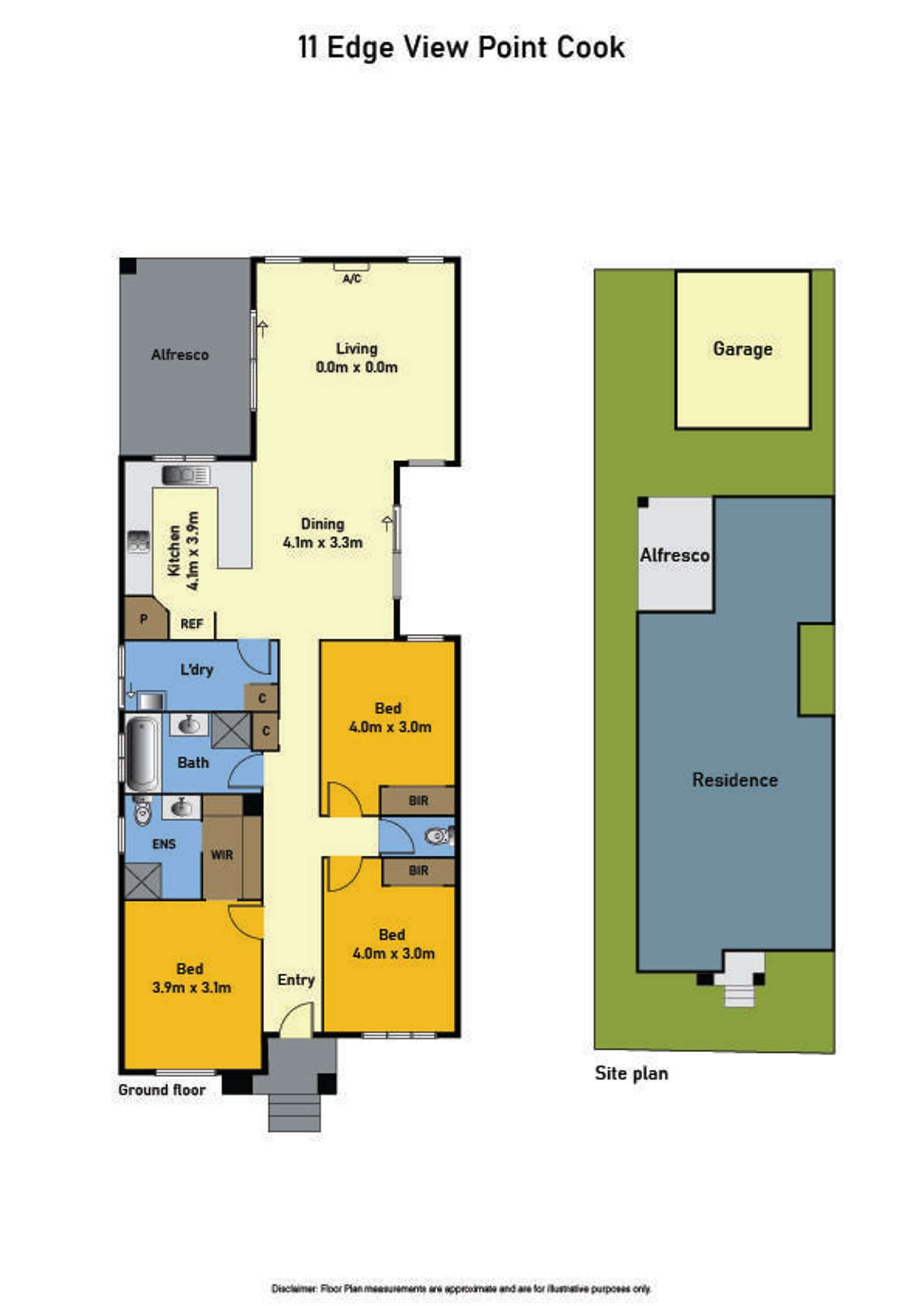 Floorplan of Homely house listing, 11 Edge View, Point Cook VIC 3030
