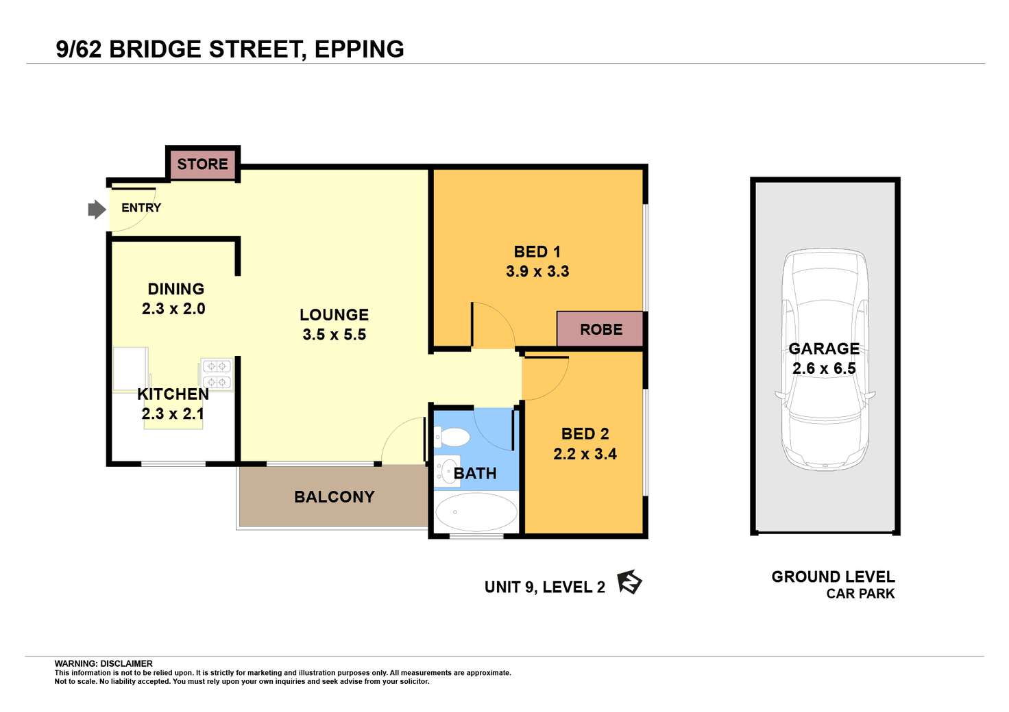 Floorplan of Homely unit listing, 9/62 Bridge Street, Epping NSW 2121