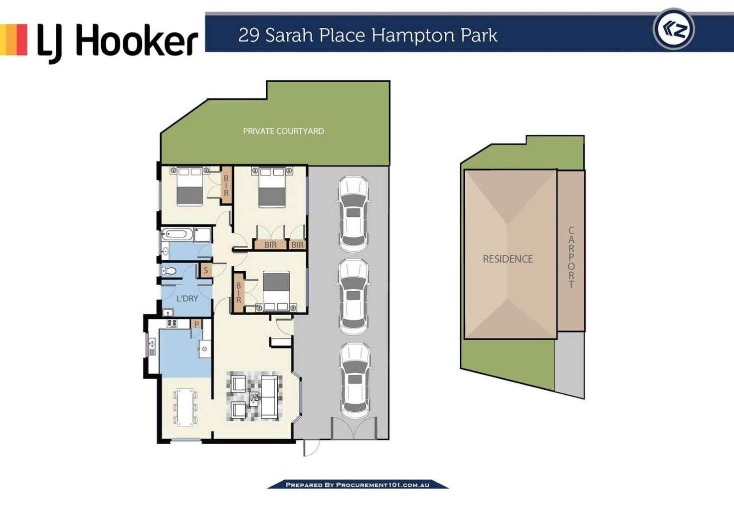 Floorplan of Homely unit listing, 29 Sarah Place, Hampton Park VIC 3976