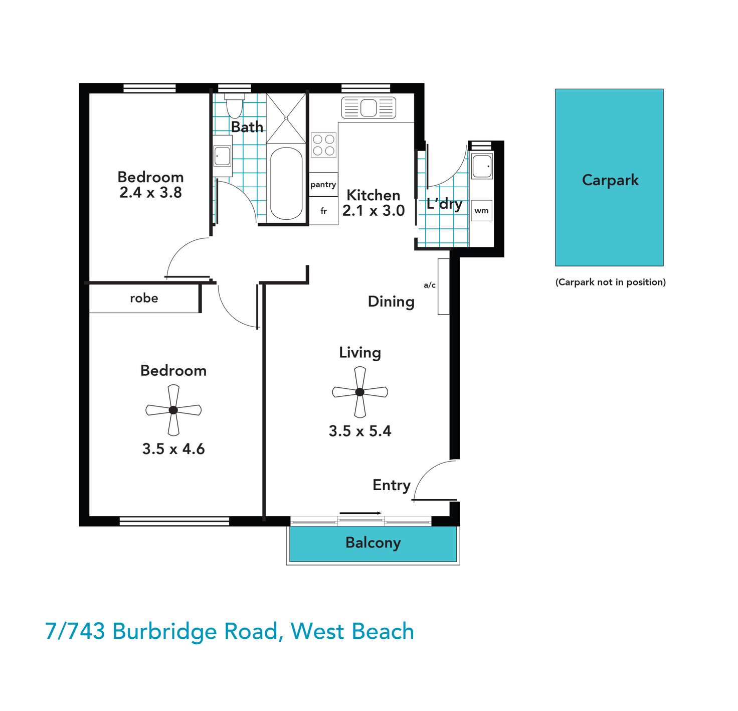 Floorplan of Homely unit listing, 7/743 Burbridge Road, West Beach SA 5024