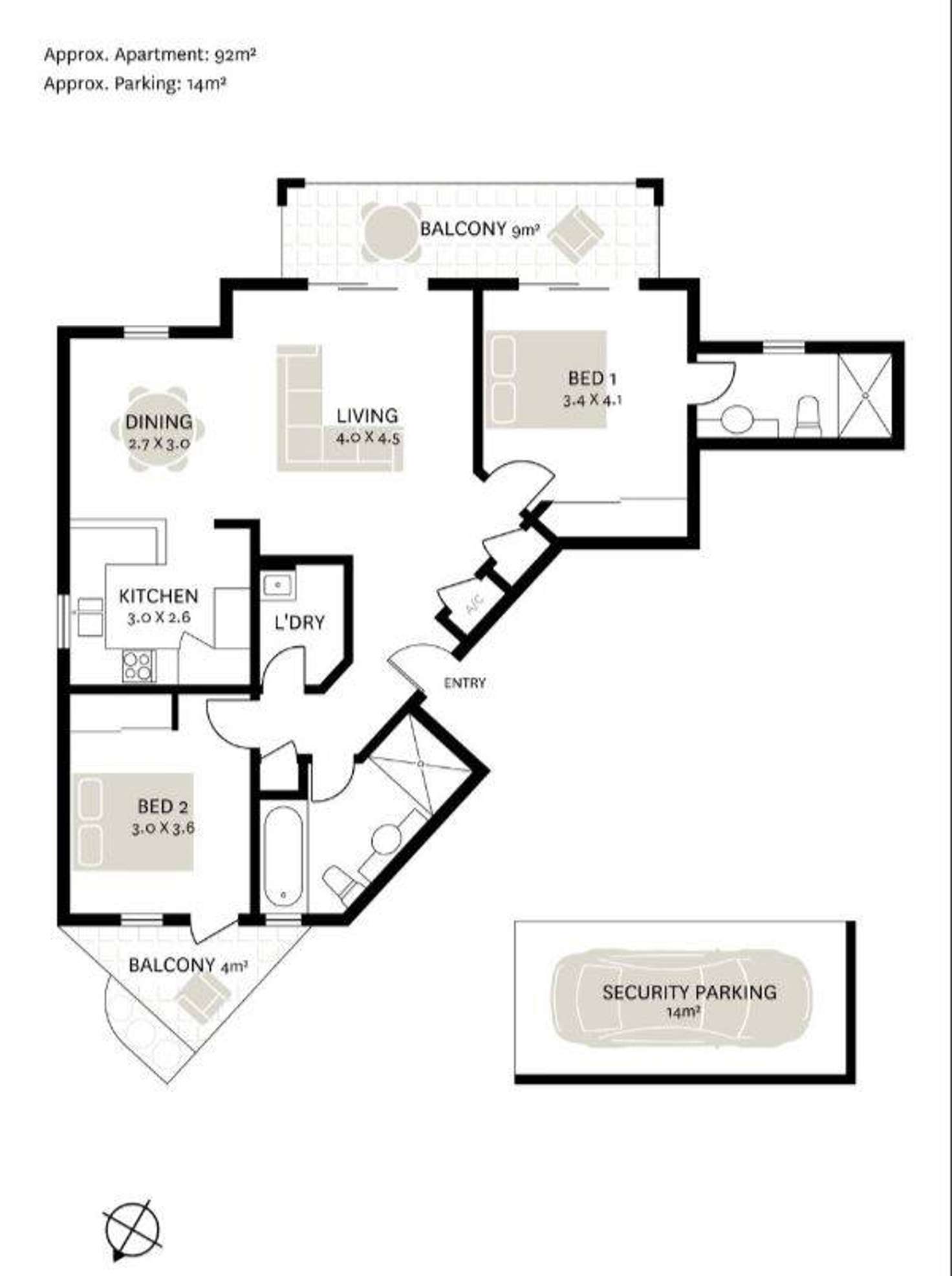 Floorplan of Homely apartment listing, 91/3 Hyam Street, Balmain NSW 2041