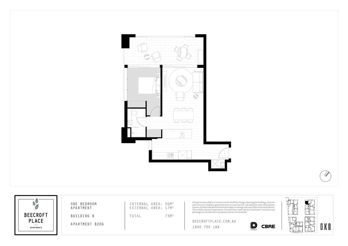 Floorplan of Homely unit listing, Level 2/205/18 Hannah Street, Beecroft NSW 2119