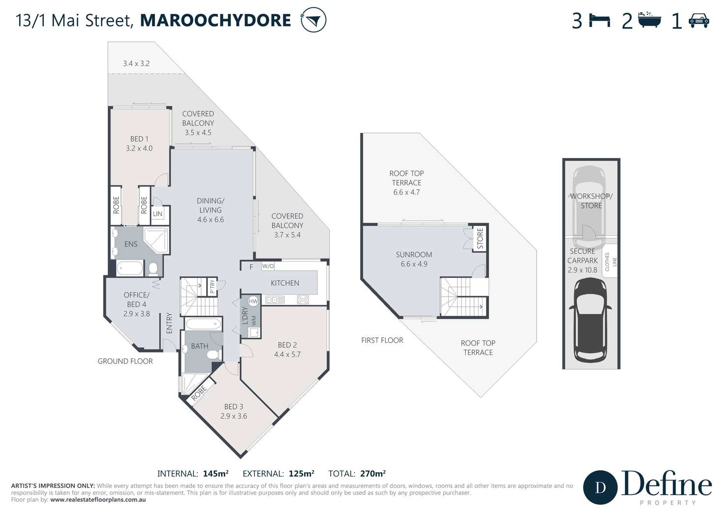 Floorplan of Homely unit listing, 13/1 Mai Street, Maroochydore QLD 4558