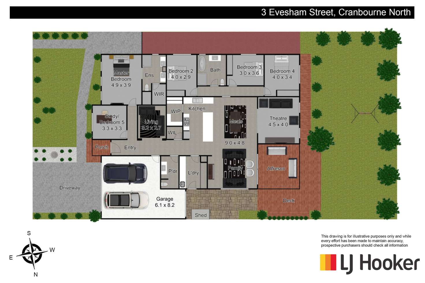 Floorplan of Homely house listing, 3 Evesham Street, Cranbourne North VIC 3977