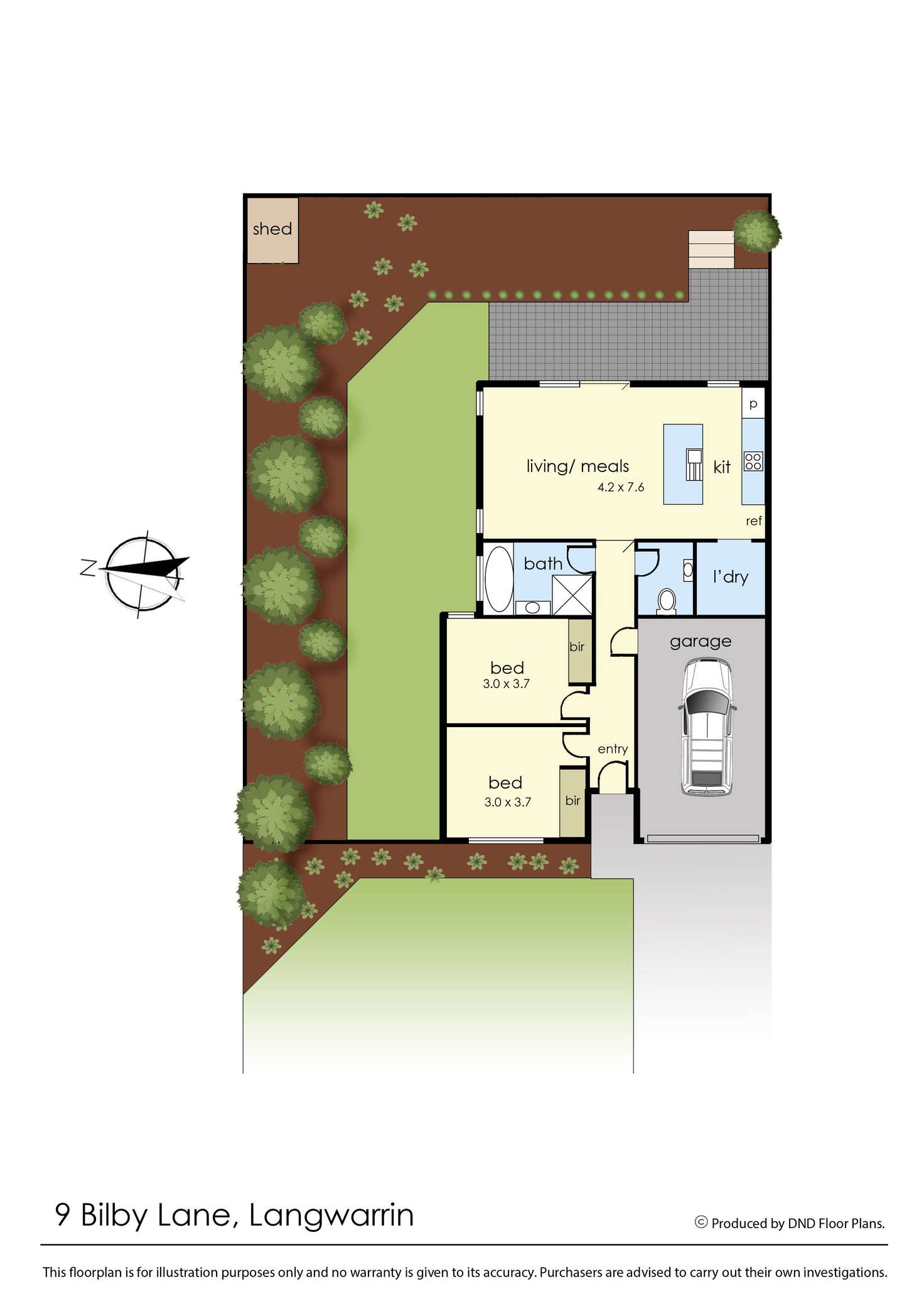 Floorplan of Homely house listing, 9 Bilby Lane, Langwarrin VIC 3910