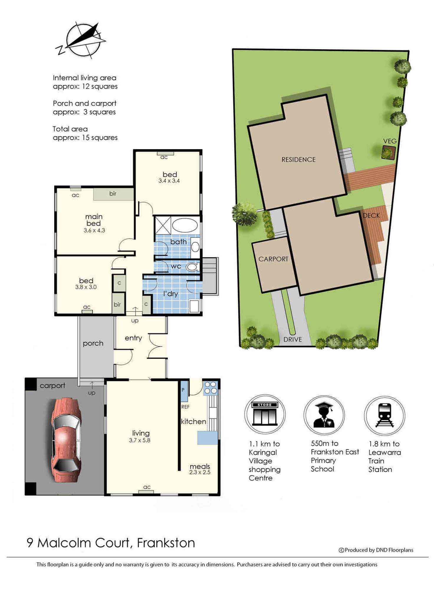 Floorplan of Homely house listing, 9 Malcolm Court, Frankston VIC 3199