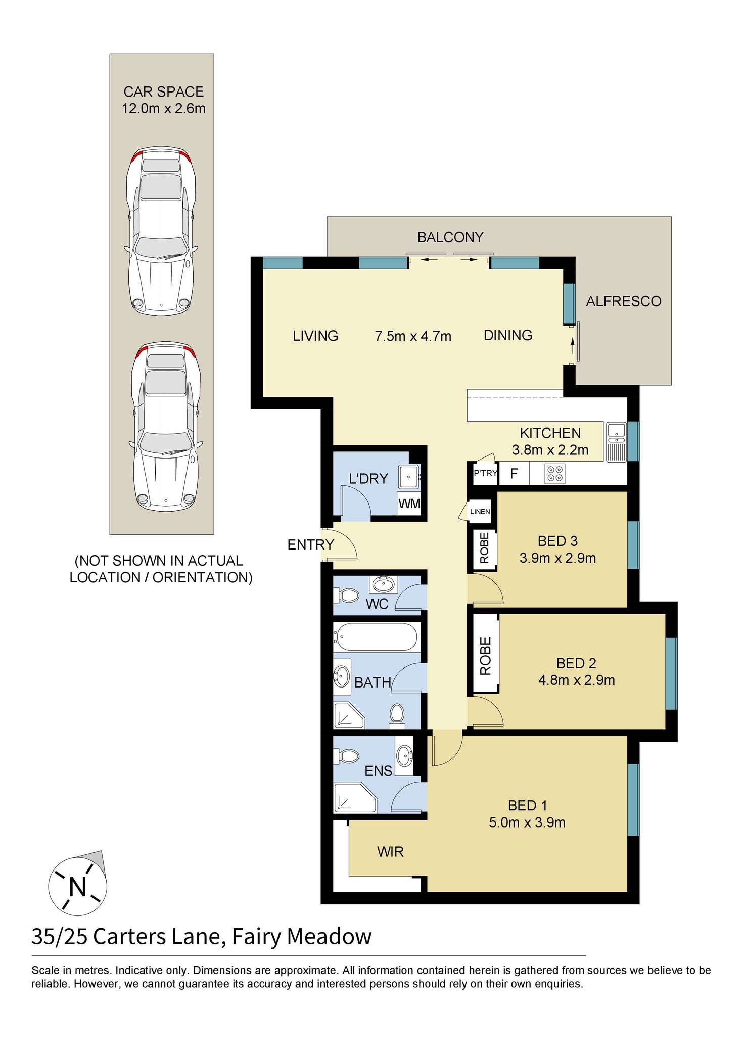 Floorplan of Homely apartment listing, 35/25 Carters Lane, Fairy Meadow NSW 2519
