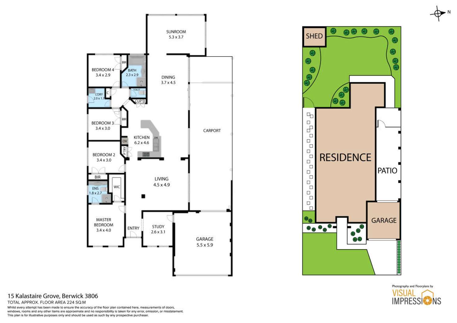 Floorplan of Homely house listing, 15 Kalastaire Grove, Berwick VIC 3806