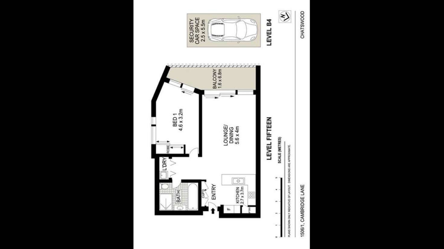 Floorplan of Homely apartment listing, 1506/1 Cambridge Lane, Chatswood NSW 2067