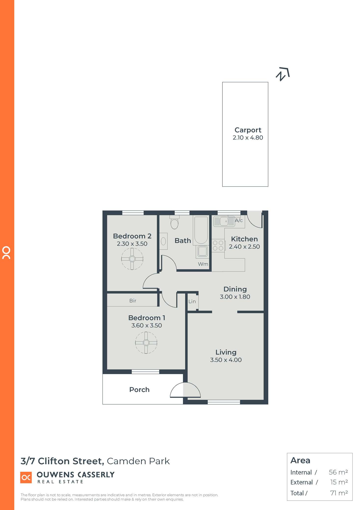 Floorplan of Homely unit listing, 3/7 Clifton Street, Camden Park SA 5038