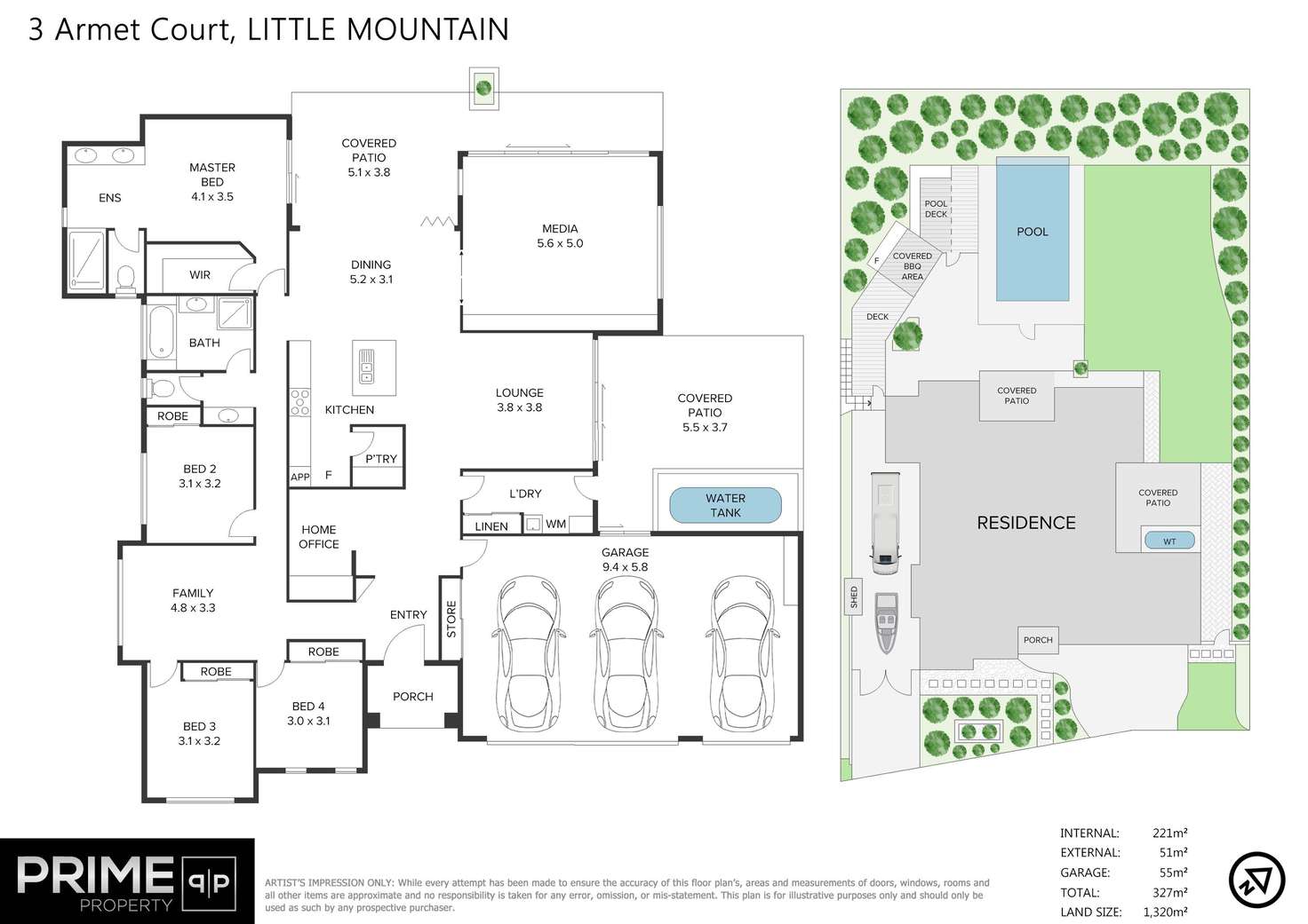 Floorplan of Homely house listing, 3 Armet Court, Little Mountain QLD 4551