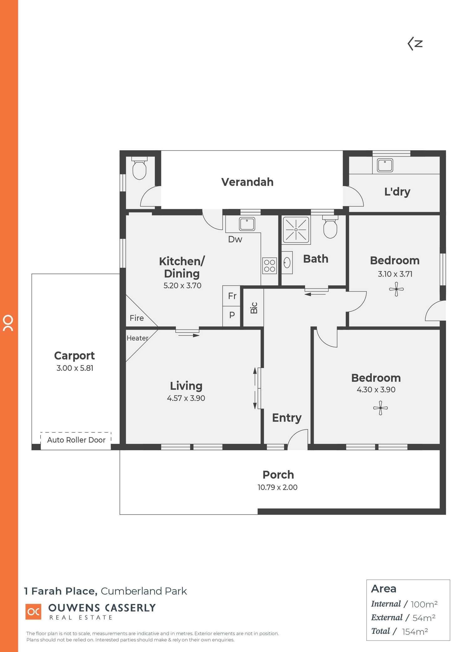Floorplan of Homely house listing, 1 Farah Place, Cumberland Park SA 5041