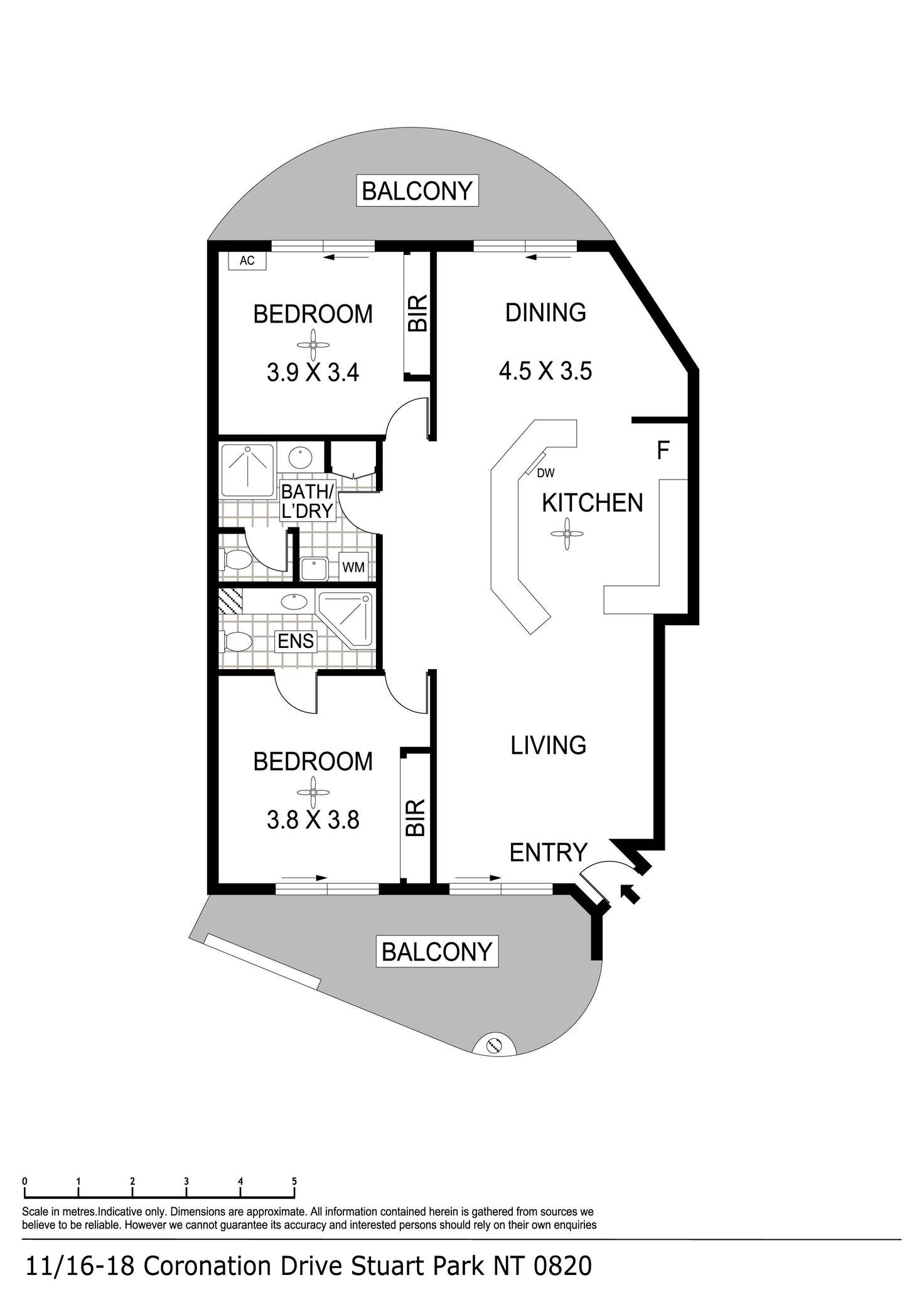Floorplan of Homely unit listing, 11/16 Coronation Drive, Stuart Park NT 820