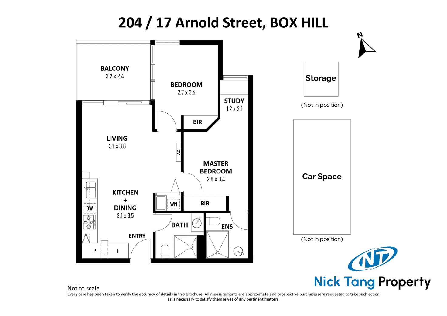 Floorplan of Homely apartment listing, 204/17 Arnold Street, Box Hill VIC 3128