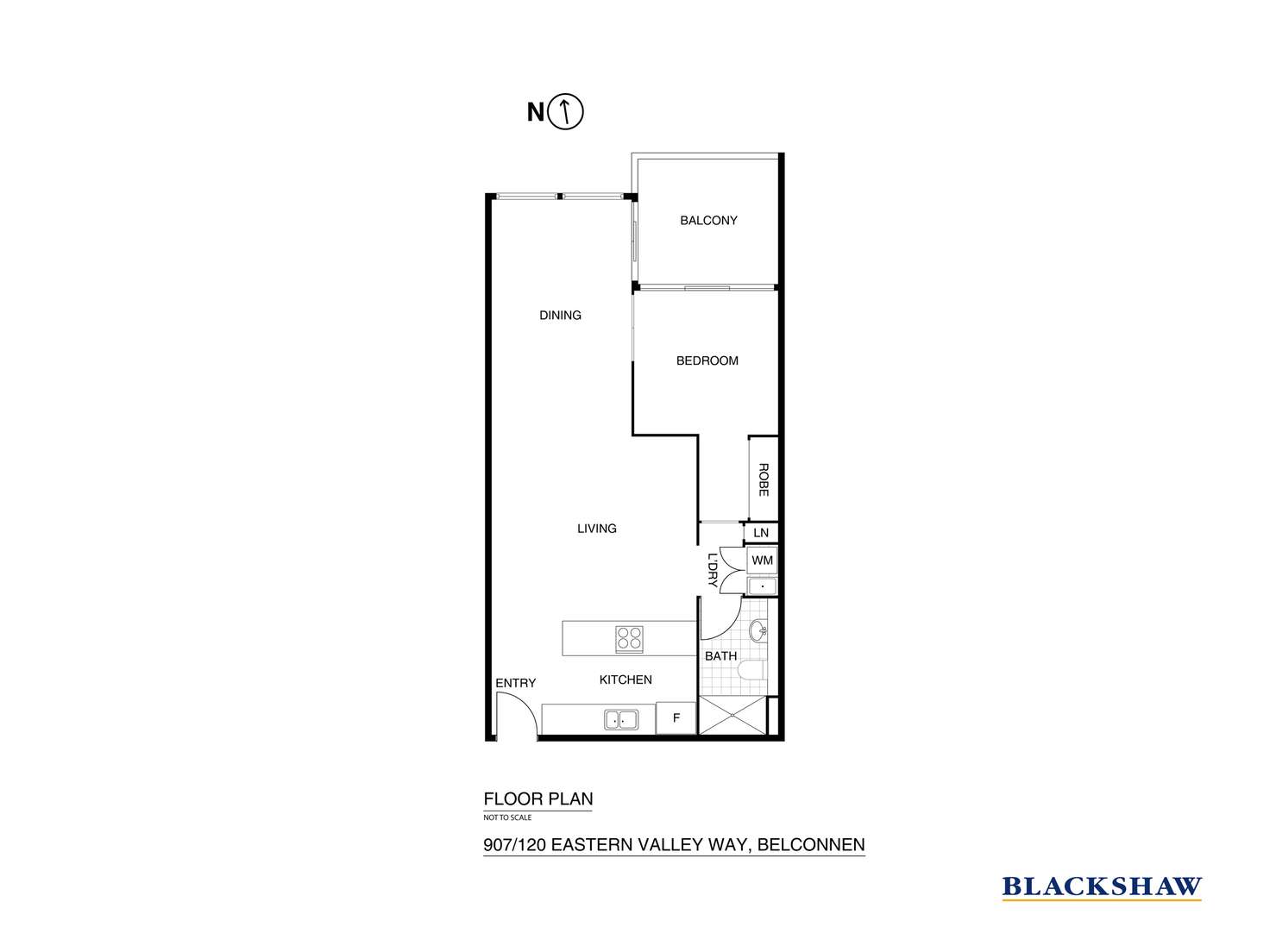 Floorplan of Homely apartment listing, 907/120 Eastern Valley Way, Belconnen ACT 2617