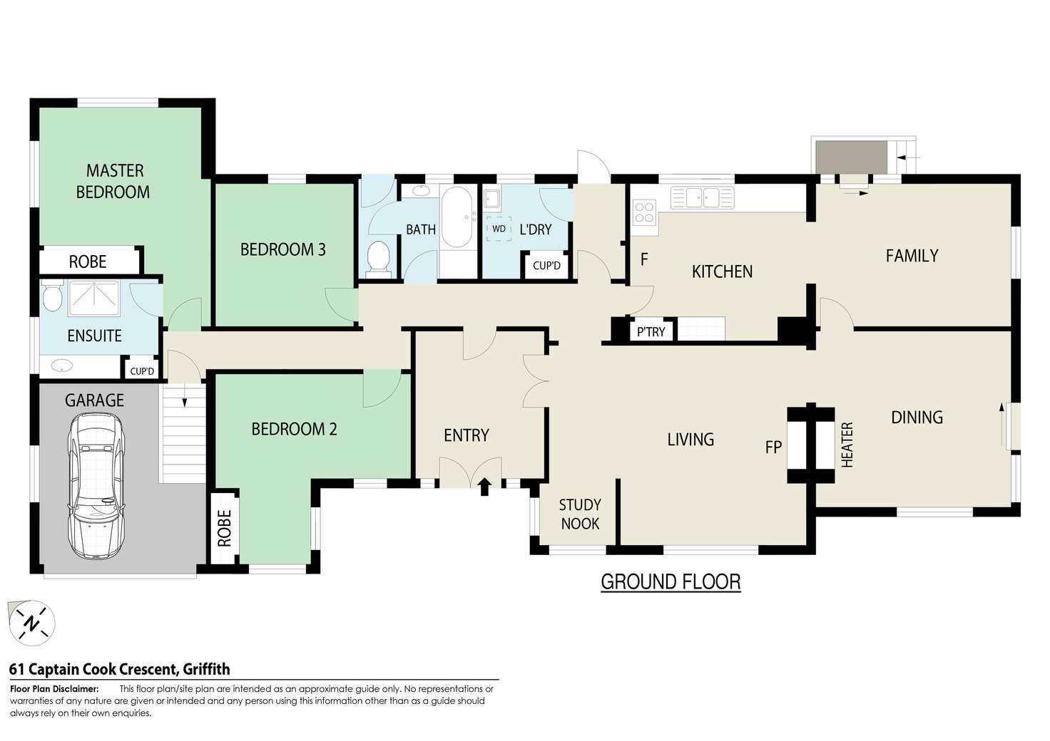 Floorplan of Homely house listing, 61 Captain Cook Crescent, Griffith ACT 2603