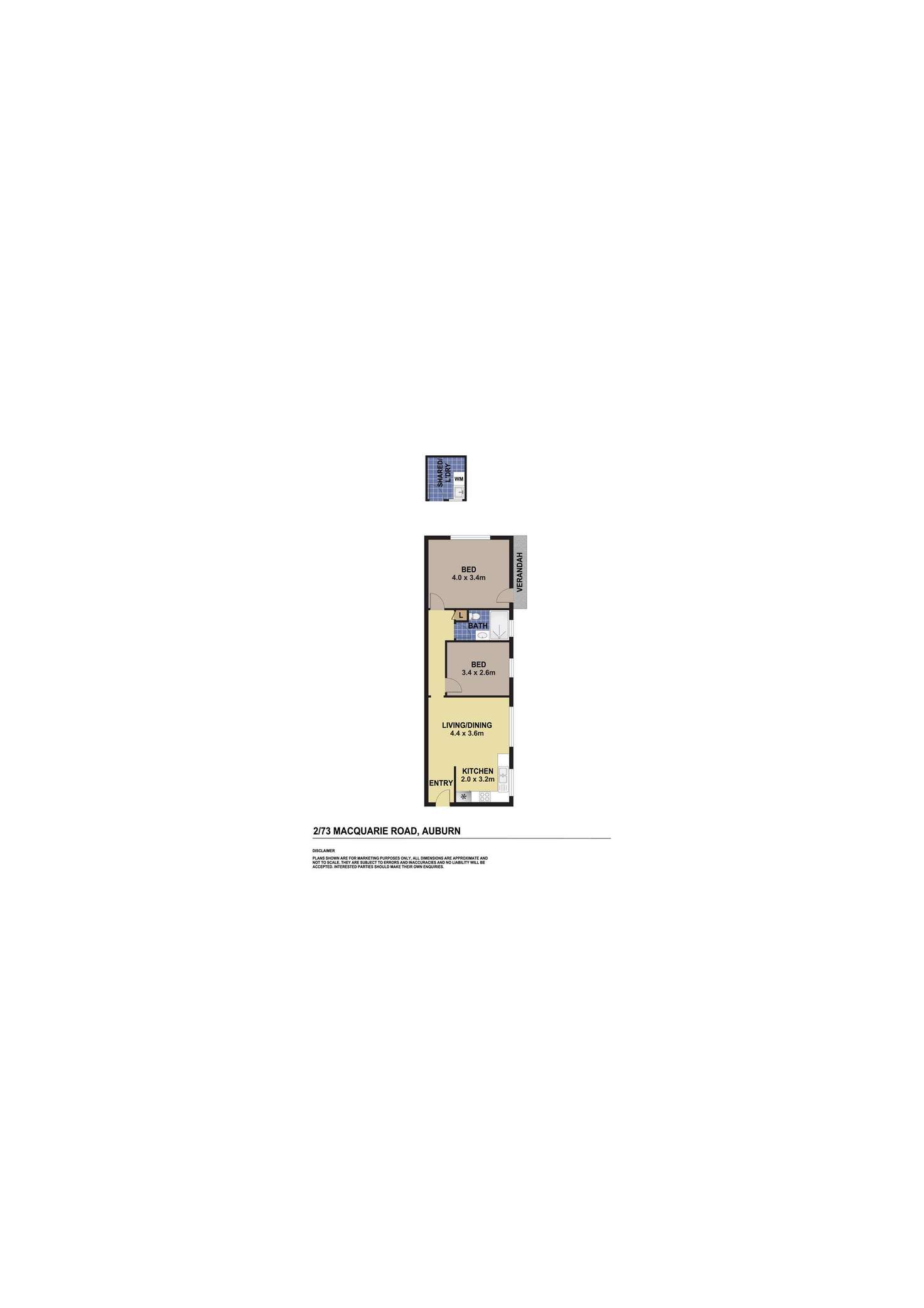Floorplan of Homely unit listing, 5/73 Macquarie Road, Auburn NSW 2144