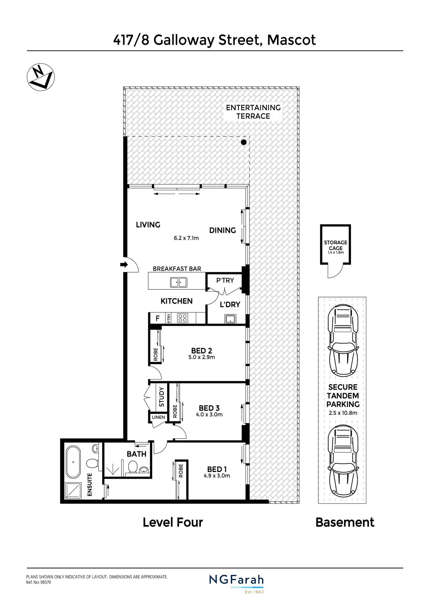 Floorplan of Homely apartment listing, 417/8 Galloway Street, Mascot NSW 2020